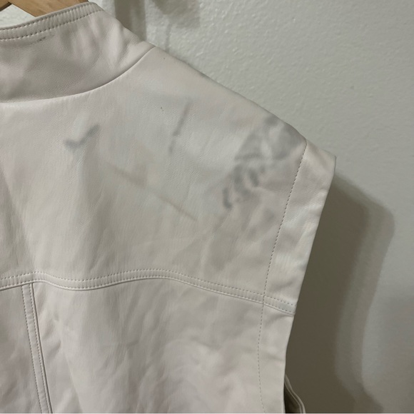 NEW Pilcro Faux-Leather Biker Vest Medium Edgy Baddie - Picture 11 of 14